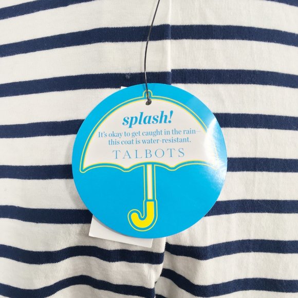 Talbots ~ Water Resistant Rain Full Zip Hooded Coat Jacket 1 Plus Petite - Picture 11 of 13